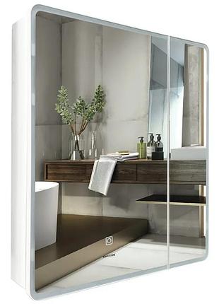 Зеркальный шкафчик mixxus premium olivary cm01-60x70x13 с led touch, диммером, регулятором яркости (mi8294)