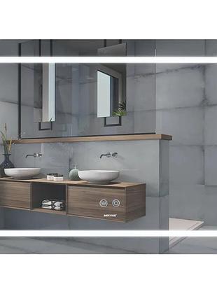 Зеркало mixxus style mr13-70x50-reverse с led touch, anti-fog, диммером, регулятором яркости (mi6665)