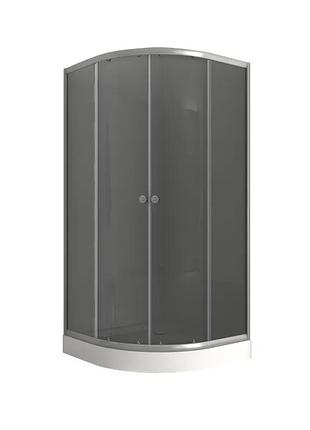 Душевая кабина с низким поддоном mixxus plain sct02-90x90x195-gr satin серое тонированное стекло 4мм (mi6898)
