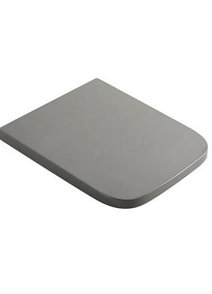 Сиденье-крышка для унитаза mixxus premium seat cover quadro-2004 gray 425х358х32mm дюропласт (mp6686)