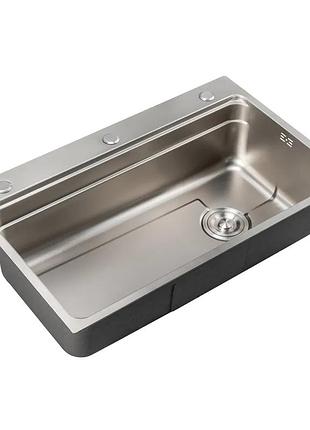 Мойка из нержавеющей стали mixxus ms6846-set-01 micro decor ss color (3.0/0.8) комплект (нерж.) (mi8389)