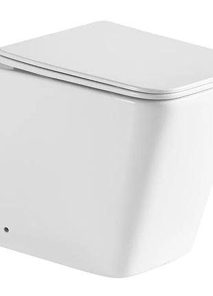 Унитаз напольный бесбачковый mixxus premium quadro-0701-r 600х355х410mm, система смыва rimless (mp6590)