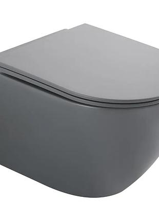 Унитаз подвесной mixxus premium ellipse-0308-t3 gray 490x360x360mm система смыва tornado 3.0 (mp6654)