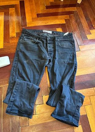 Чоловічі сірі джинси destry slim fit | графітові завужені джинси