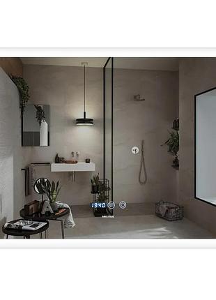 Зеркало mixxus flat mr04-80x60 с led touch, anti-fog, диммером, регулятором яркости, часами (mi6928)