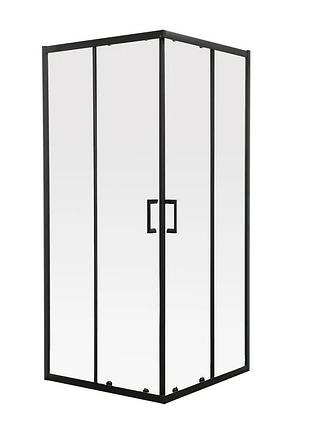 Душевая кабина без поддона mixxus premium diverse sc02-90x90x195-tr black прозрачное стекло 5мм (mi6862)
