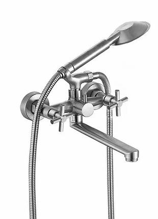 Смеситель для ванны с нерж. стали sus304 mixxus dve-006-a (euro) (mi6082)