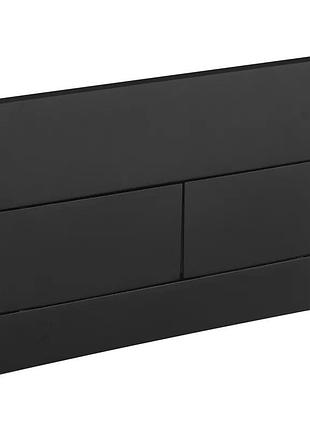 Панель змиву koer kt-0603-05 240x160x10mm пластикова, кнопка лінійна (колір чорний матовий) (kr5320)