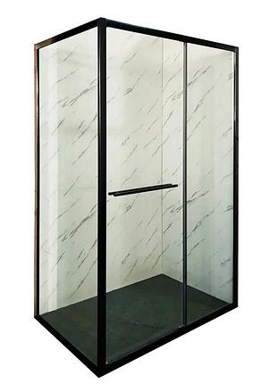 Душевая кабина без поддона mixxus premium quadro sc01-120x80x195-tr black прозрачное стекло 6мм (mi8293)