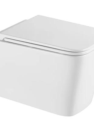 Унітаз підвісний mixxus premium quadro-0302-r 530x360x365mm, система змиву rimless (mp6454)
