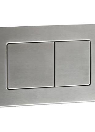 Панель смыва koer kt-0612-02 240x160x10mm из нержавеющей стали, кнопка квадратная sus304 (kr6120)