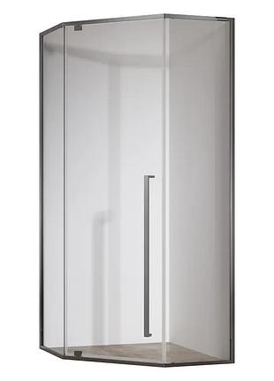 Душевая кабина без поддона koer sr sc06-90x90x200-tr-07 прозрачное стекло easy clean 8мм, графит (kr5366)