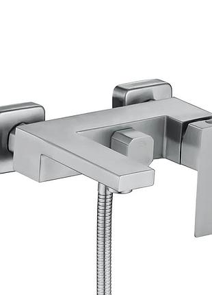 Смеситель для ванны zerix kub-008 (euro) с нерж. стали sus304 (zx4852)