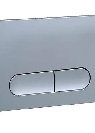 Панель смыва koer kt-0608-01 240x160x10mm пластиковая, кнопка закругленная (цвет хром) (kr6124)