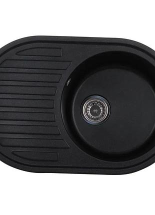 Мойка кухонная zerix zs-7750r-03 черная (zx4556)