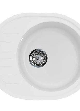 Мойка кухонная zerix zs-6250r-01 белая (zx4547)