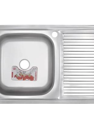 Мийка кухонна zerix z8050l-08-180md (micro decor) (zs0596)