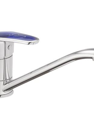 Смеситель для кухни haiba magic 555 с синей ручкой (hb0668)