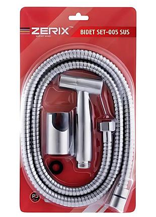 Набор для гигиенического душа zerix bidet set-005.sus из нержавеющей стали sus304 упаковка блистер (zx5860)