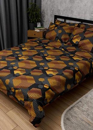 Комплект постільної білизни moon&star бязь gold люкс sunny bloom king size 220x240 наволочки 2х40х60