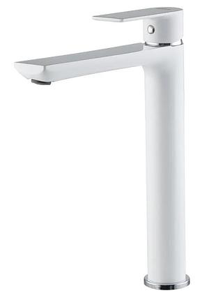 Смеситель для умывальника haiba alex 001 high white-chrome (hb9564)
