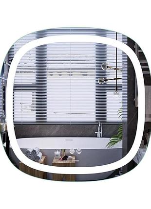 Зеркало mixxus premium diverse mr16-70x70 с led touch, anti-fog, диммером (3-6,5kk) (mp6640)