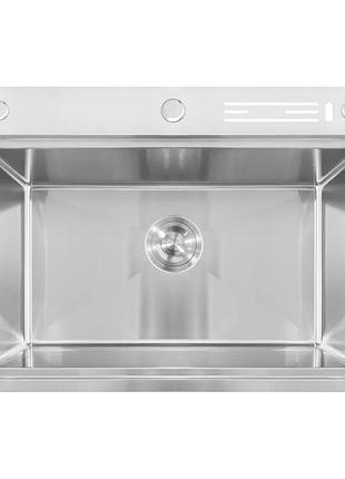 Мойка mixxus mh7050-sk nano-silver (3.0/0.8) с н.ст., со ступенькой для сумок.,с подвес.под ножи(нерж.)(mx1943)