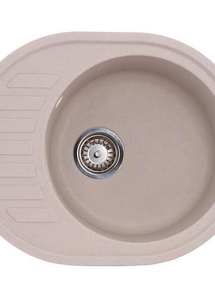 Мийка кухонна zerix zs-6250r-06 бежева (zx4549)
