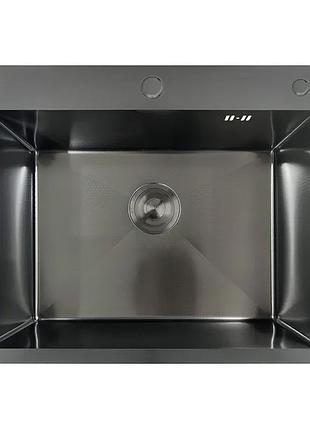 Мойка mixxus mh6050 decor nano-black с нерж. стали (цвет графит) (mx1934)