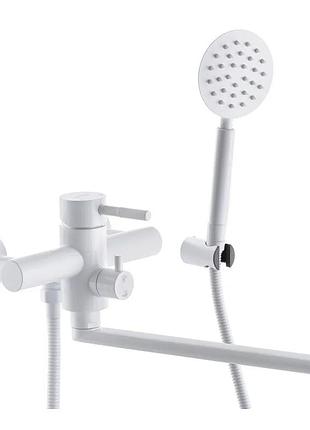 Смеситель для ванны mixxus sus-006 (euro) white с нерж. стали sus304 (mi5756)