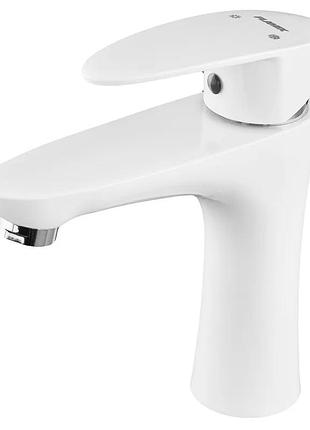 Смеситель для умывальника plamix cezar-001 white (без подвода) (pm0732)