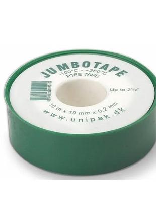 Фум лента jumbotape standard unipak 10м*0,2мм*19мм (up0612)