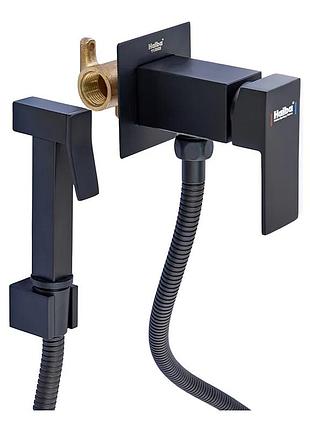 Смеситель для гигиенического душа haiba kubus 002 (inner) black (hb3952)