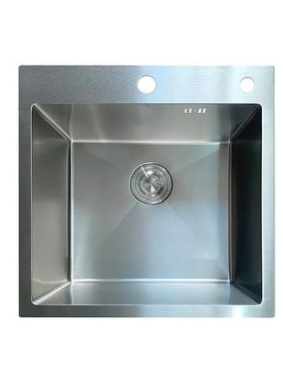 Мойка mixxus mh5050 micro decor ss color (3.0/0.8) из нерж. стали (цвет нержавейка) (mi8212)