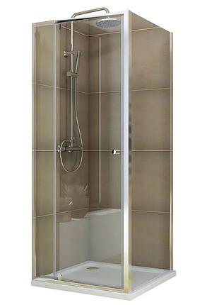 Душевая кабина без поддона koer sr sc05-90x90x195-tr-01 прозрачное стекло easy clean 6мм, хром (kr5363)
