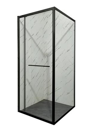 Душевая кабина без поддона mixxus premium quadro sc01-90x90x195-tr black прозрачное стекло 6мм (mi8292)