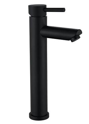 Смеситель для умывальника mixxus sus-001-a-high black из нержавеющей стали sus304 (цвет черный) (mi8472)