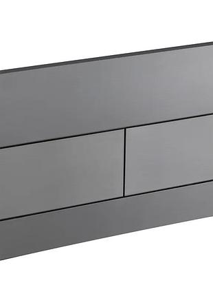 Панель смыва koer kt-0603-07 240x160x10mm пластиковая, кнопка линейная (цвет графит) (kr5321)