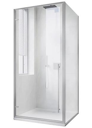 Душевая кабина без поддона koer sr sc08-90x90x200-tr-01 прозрачное стекло easy clean 6мм, хром (kr5371)