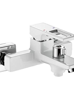 Смеситель для ванны mixxus premium dante 009 euro white-chrome (mi6795)