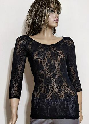 Wolford мереживна гіпюрова футболка топ /9984/n