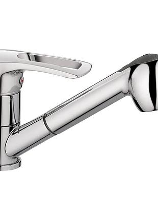 Смеситель для кухни haiba hansberg 014 c выдвижной лейкой (hb0208)