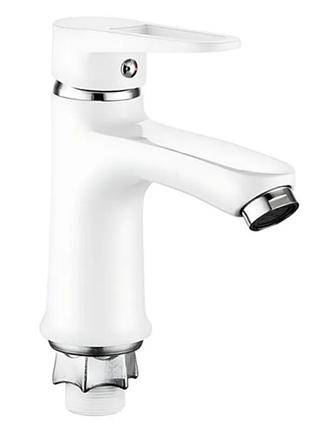 Смеситель для умывальника mixxus elba 001 (nut) white (без подвода) (mi6584)