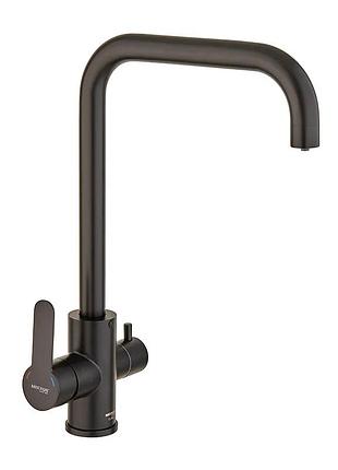 Смеситель для кухни mixxus dax-021-g black (нерж. сталь) из вых.для напитков (mi6078)