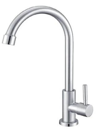 Кран для холодной воды mixxus mono-01.sus chrome с нерж. стали (цвет.хром) (mi6221)