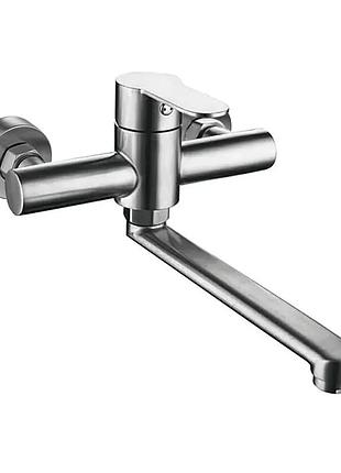 Смеситель для кухни zerix dax-005 настенный из нерж. стали sus304 (zx4814)