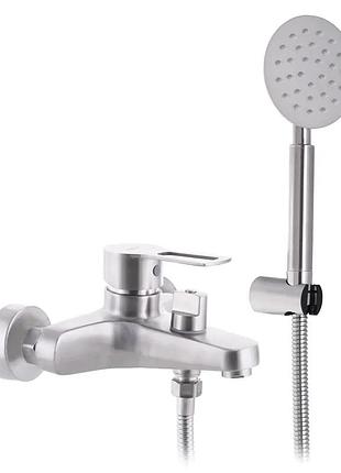 Смеситель для ванны с нерж. стали sus304 zerix hsb-009 (euro) (zx3158)