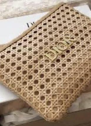 Косметичка dior raffia