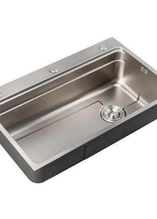 Мойка из нержавеющей стали mixxus ms7546-set-01 micro decor ss color (3.0/0.8) комплект (нерж.) (mi8391)