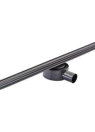 Душовий трап з нерж. сталі sus304 mixxus drain-05-70-slim black (30x700 мм) (чорний) (mi6170)